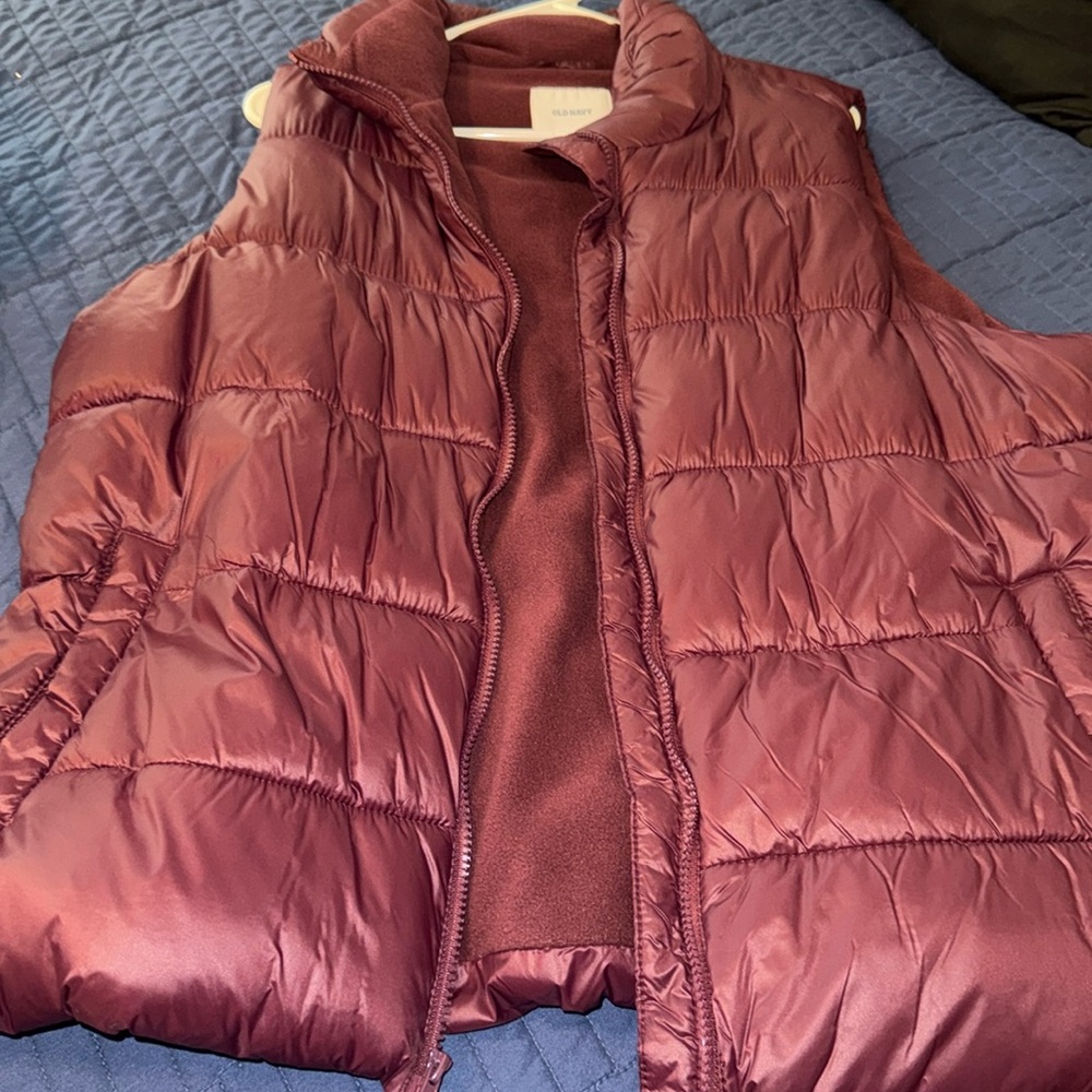 Burgundy vest